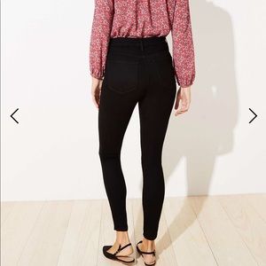 Loft Cozy Denim Leggings In Black